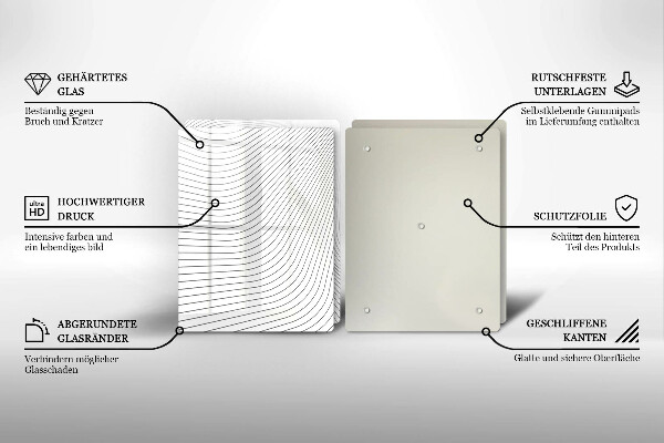 De vidrio templado Patrón de líneas modernas