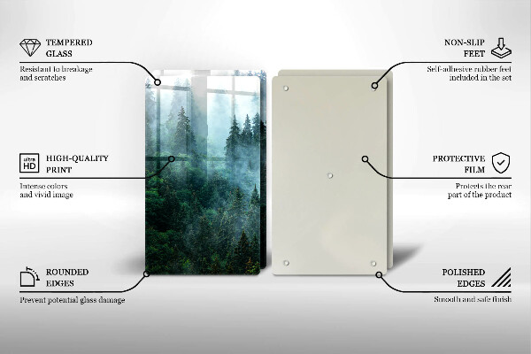 De vidrio templado Bosque en la niebla