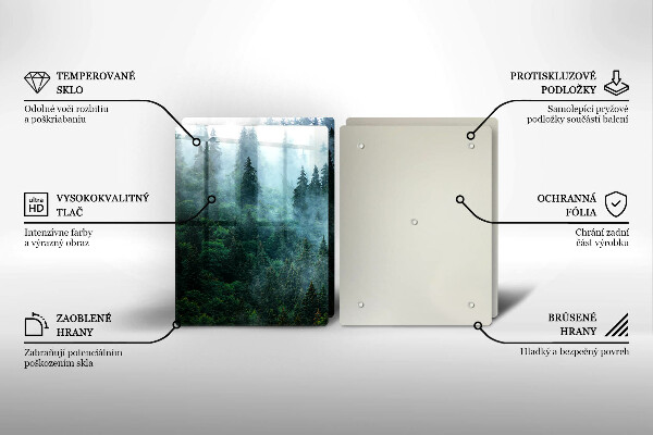 De vidrio templado Bosque en la niebla