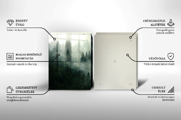 De vidrio templado Paisaje de bosque brumoso