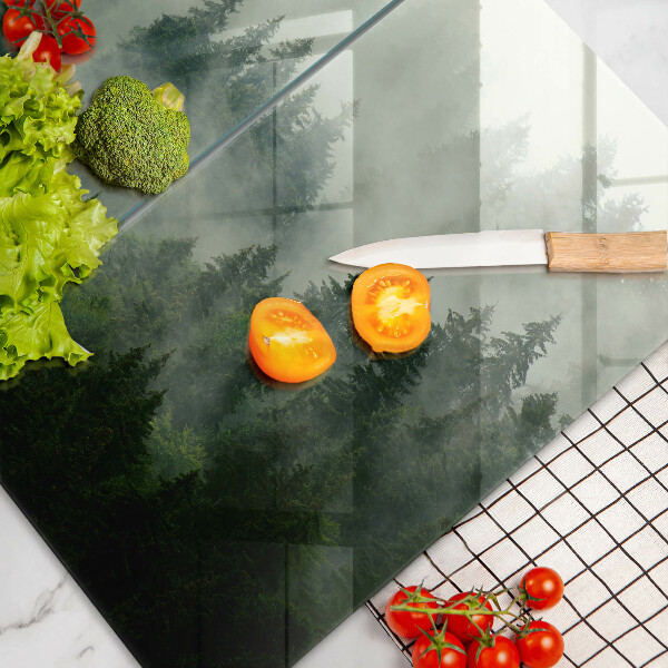 De vidrio templado Paisaje de bosque brumoso