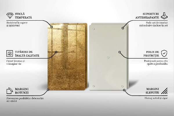 De vidrio templado Fondo de textura dorada