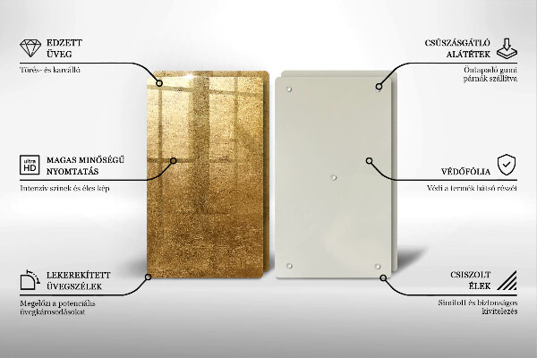 De vidrio templado Fondo de textura dorada