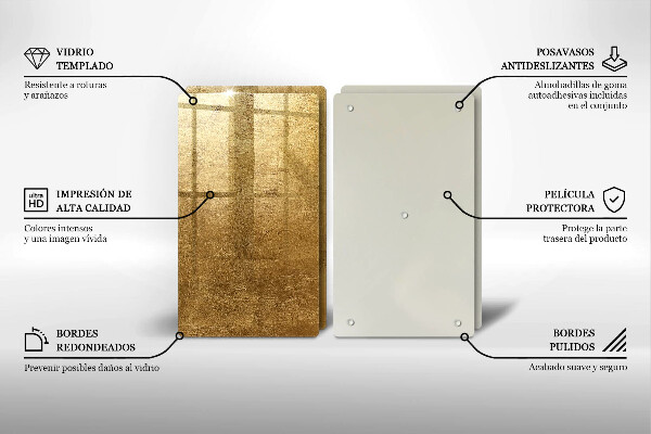 De vidrio templado Fondo de textura dorada