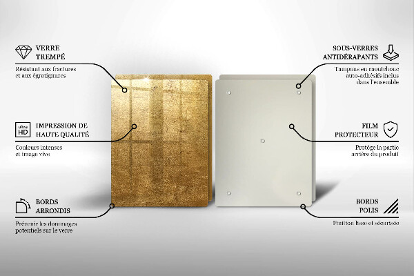 De vidrio templado Fondo de textura dorada