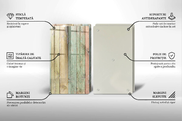 De vidrio templado Tableros vintage coloridos