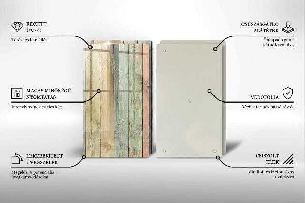 De vidrio templado Tableros vintage coloridos