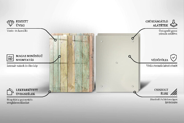 De vidrio templado Tableros vintage coloridos
