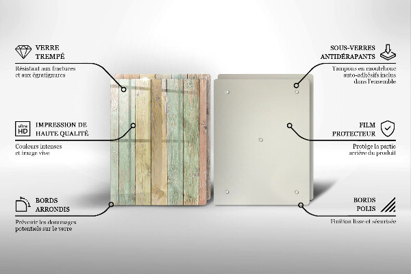 De vidrio templado Tableros vintage coloridos