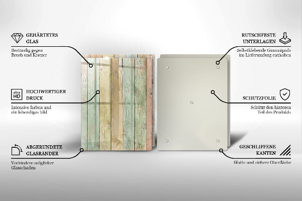 De vidrio templado Tableros vintage coloridos