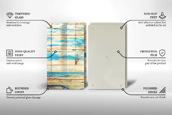 De vidrio templado Tableros de madera retro