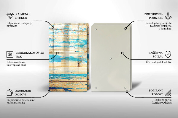 De vidrio templado Tableros de madera retro