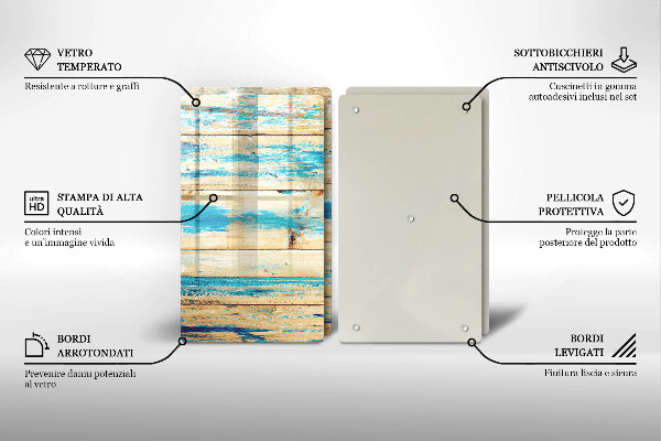 De vidrio templado Tableros de madera retro