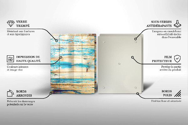 De vidrio templado Tableros de madera retro