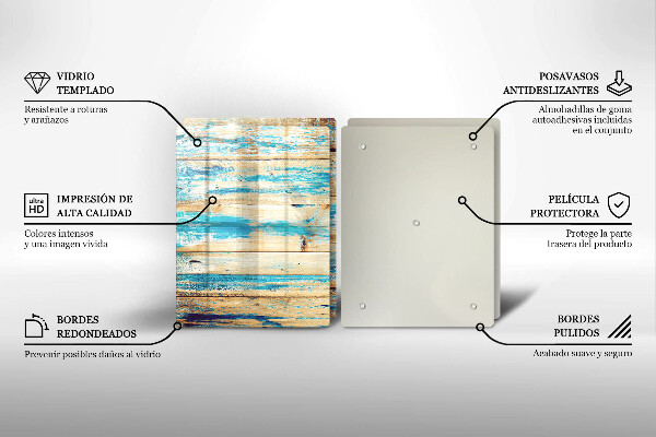 De vidrio templado Tableros de madera retro