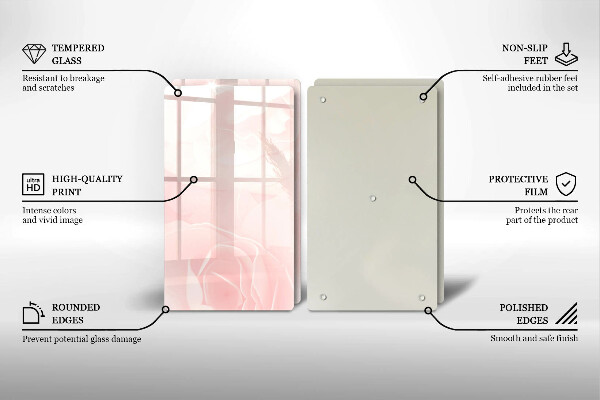 De vidrio templado Fondo de rosas pastel