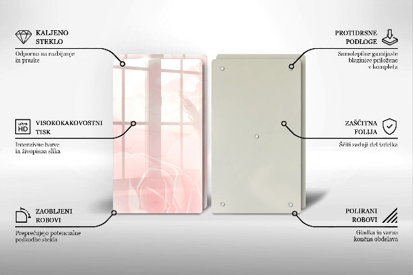 De vidrio templado Fondo de rosas pastel