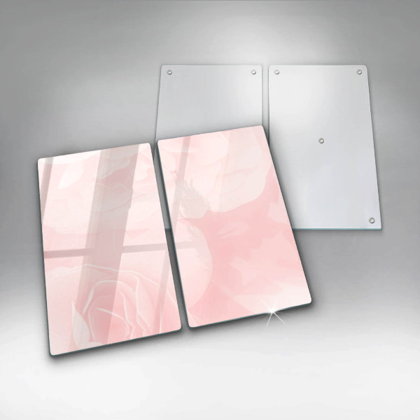 De vidrio templado Fondo de rosas pastel