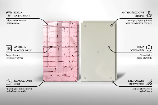 De vidrio templado Pared de ladrillos de colores pastel