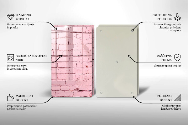 De vidrio templado Pared de ladrillos de colores pastel