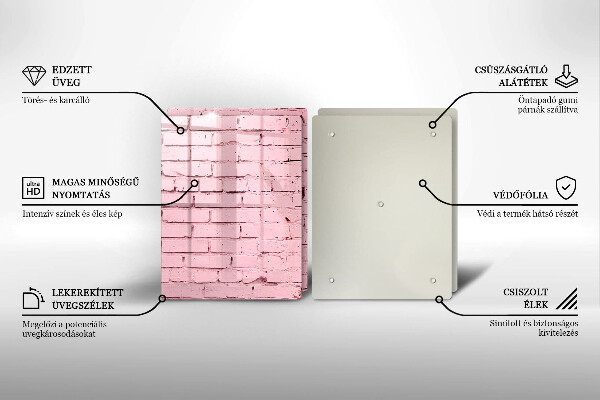 De vidrio templado Pared de ladrillos de colores pastel