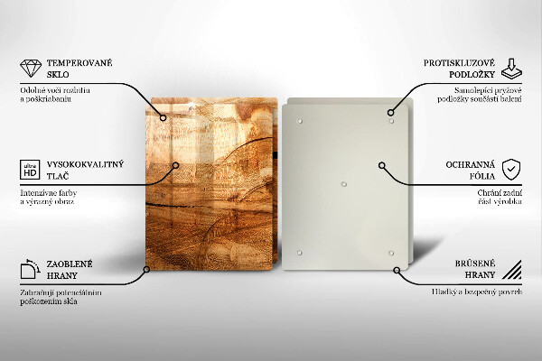 De vidrio templado Textura de tablero de madera