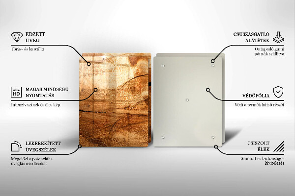 De vidrio templado Textura de tablero de madera