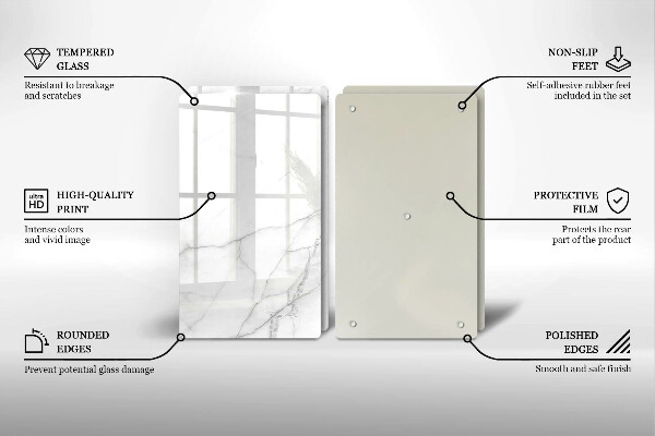 De vidrio templado Fondo de piedra de mármol