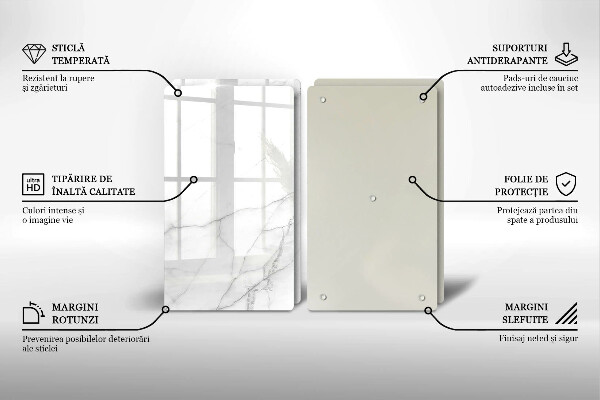 De vidrio templado Fondo de piedra de mármol