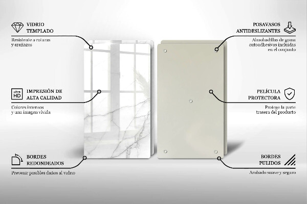 De vidrio templado Fondo de piedra de mármol