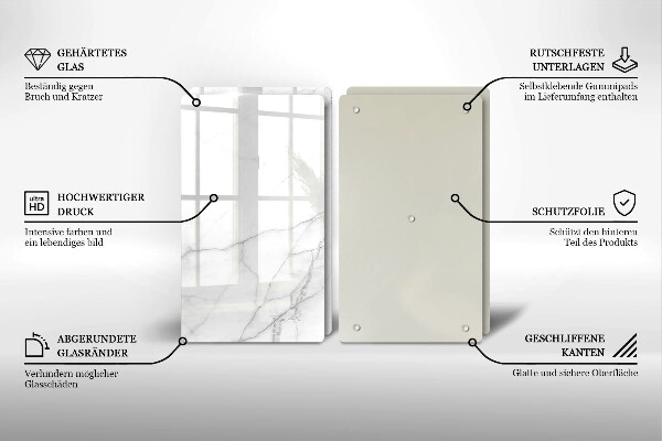De vidrio templado Fondo de piedra de mármol