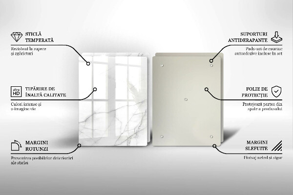De vidrio templado Fondo de piedra de mármol