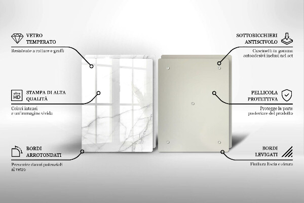 De vidrio templado Fondo de piedra de mármol
