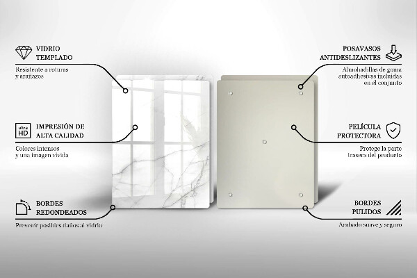 De vidrio templado Fondo de piedra de mármol