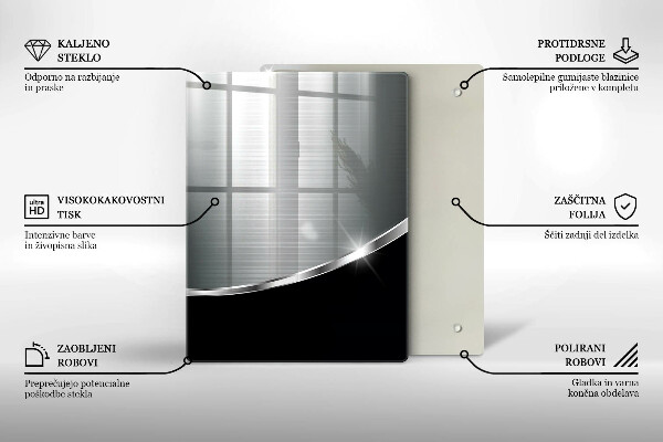 Tabla de cortar de vidrio Color azul