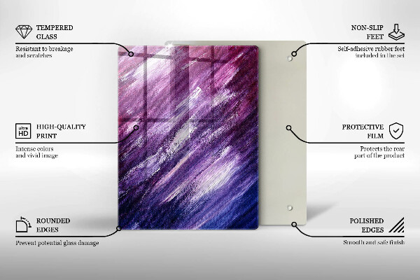 Tabla de cortar de vidrio Color gris