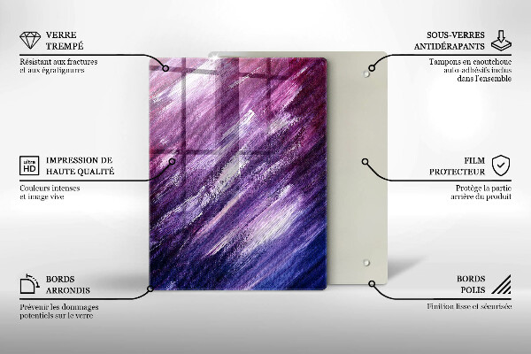 Tabla de cortar de vidrio Color gris