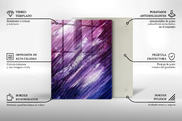 Tabla de cortar de vidrio Color gris