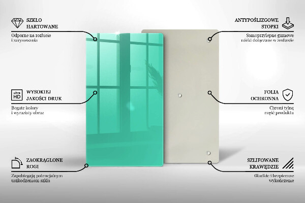 Tabla de cortar de vidrio Color verde