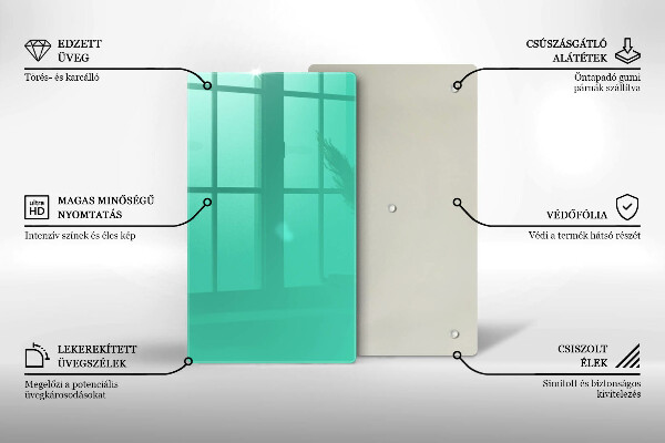 Tabla de cortar de vidrio Color verde
