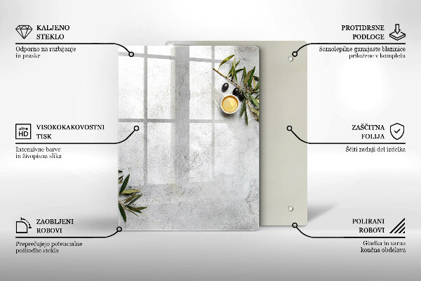 Tabla de cortar de vidrio Color verde