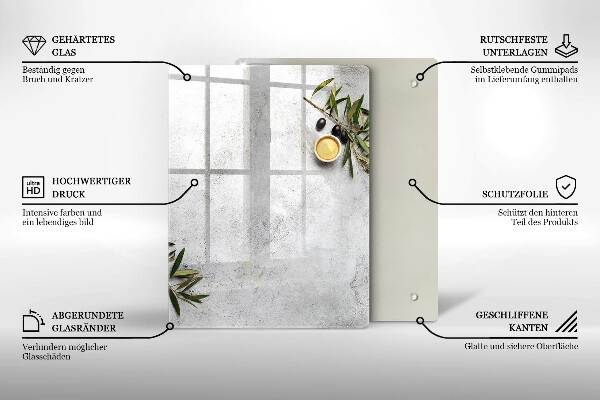 Tabla de cortar de vidrio Color verde