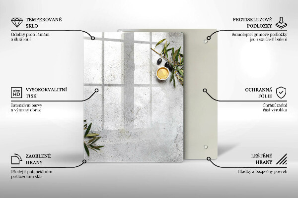 Tabla de cortar de vidrio Color verde