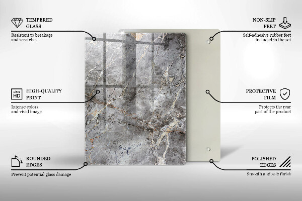 Tabla de cortar de vidrio Color azul