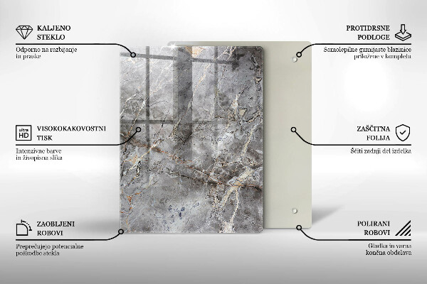 Tabla de cortar de vidrio Color azul