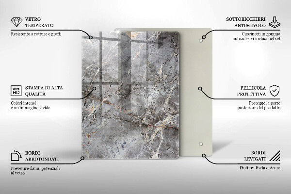 Tabla de cortar de vidrio Color azul