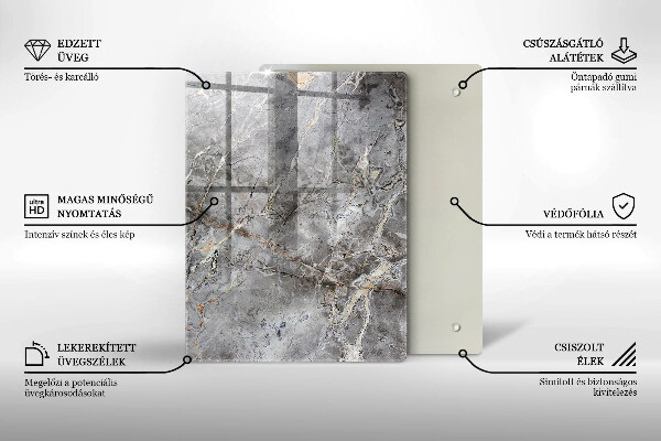 Tabla de cortar de vidrio Color azul