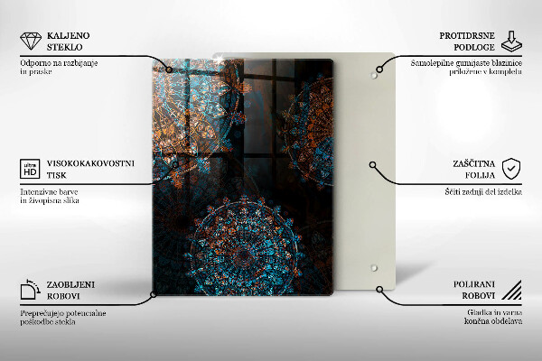 Tabla de cortar de vidrio De color negro