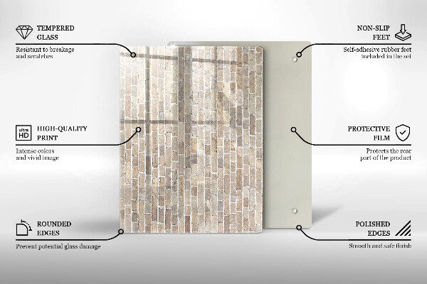 Tabla de cortar de vidrio Color rojo