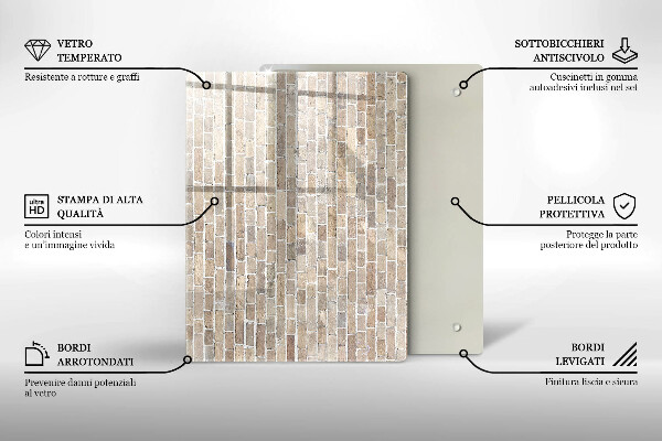 Tabla de cortar de vidrio Color rojo